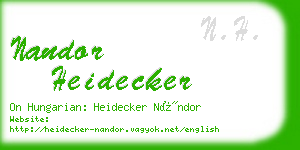 nandor heidecker business card